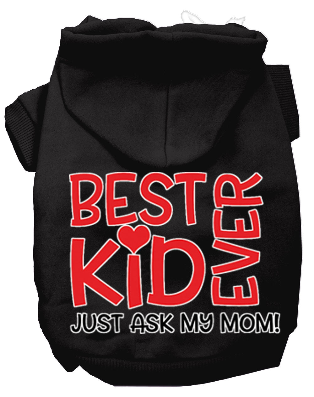 Ask My Mom Screen Print Dog Hoodie