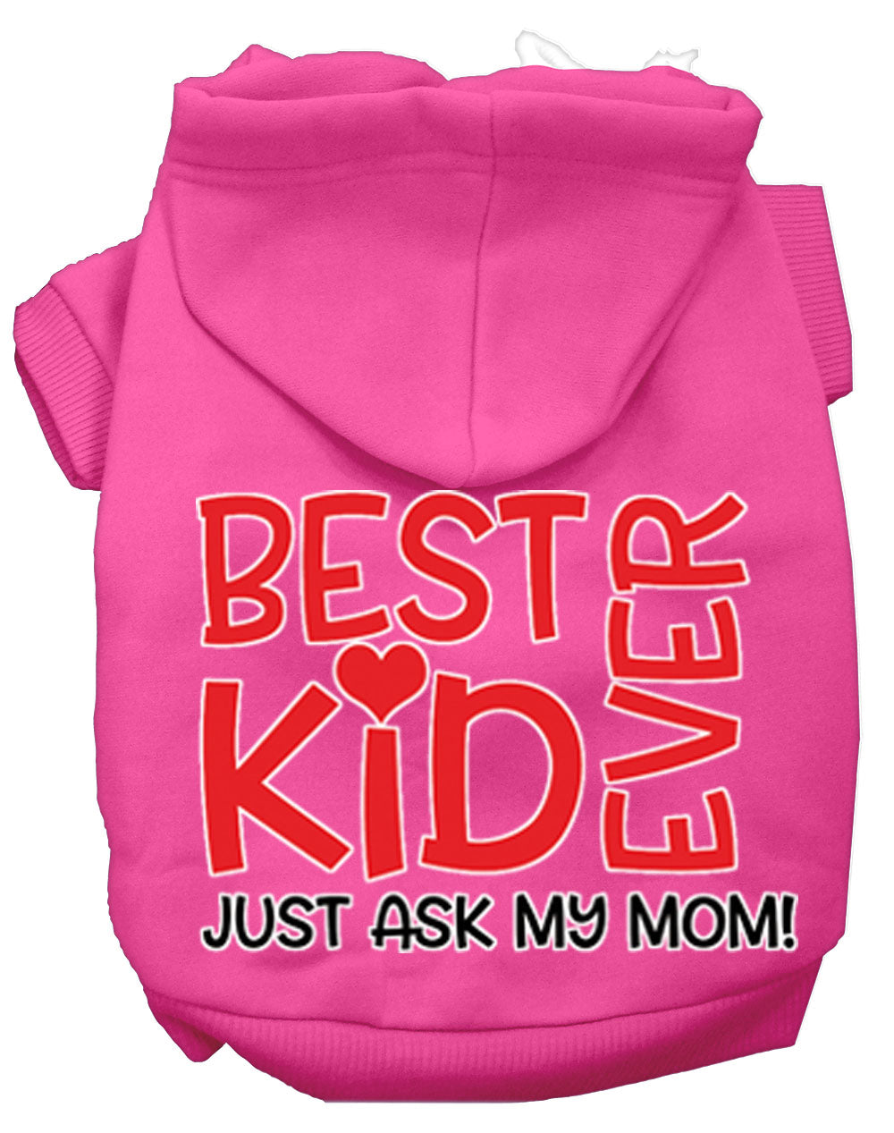 Ask My Mom Screen Print Dog Hoodie