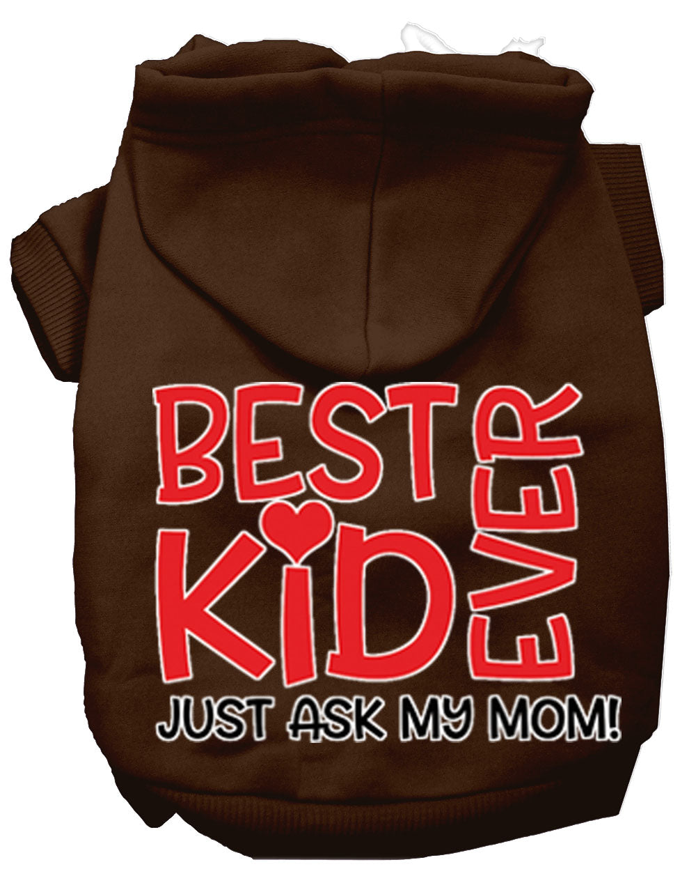 Ask My Mom Screen Print Dog Hoodie