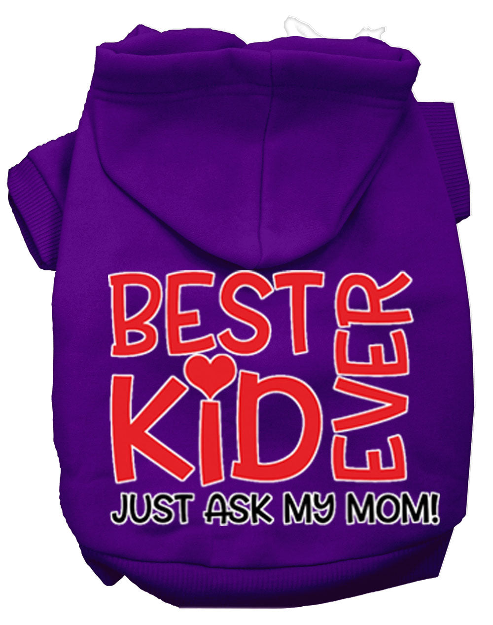 Ask My Mom Screen Print Dog Hoodie