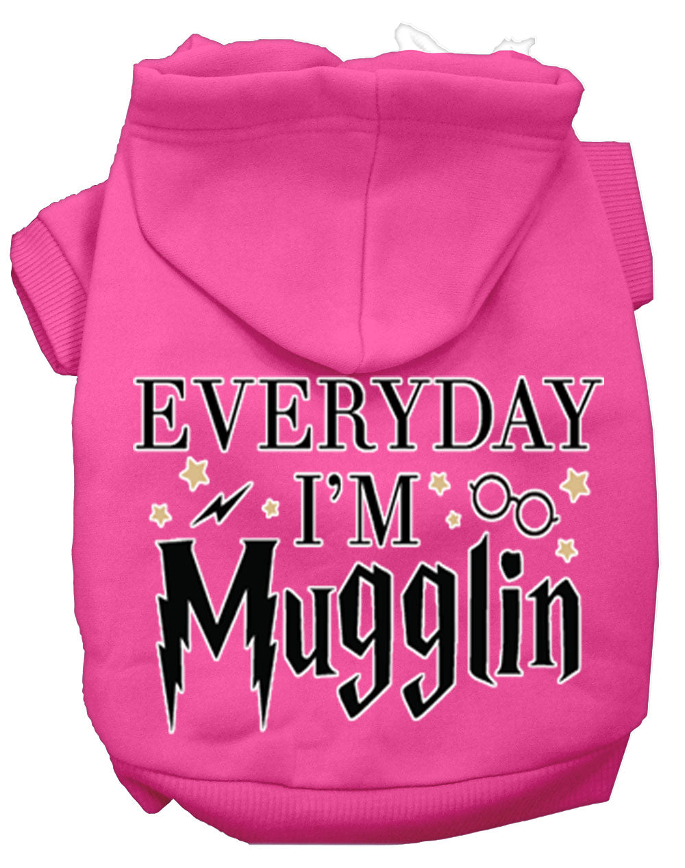 Everyday I'm Mugglin Screen Print Dog Hoodie