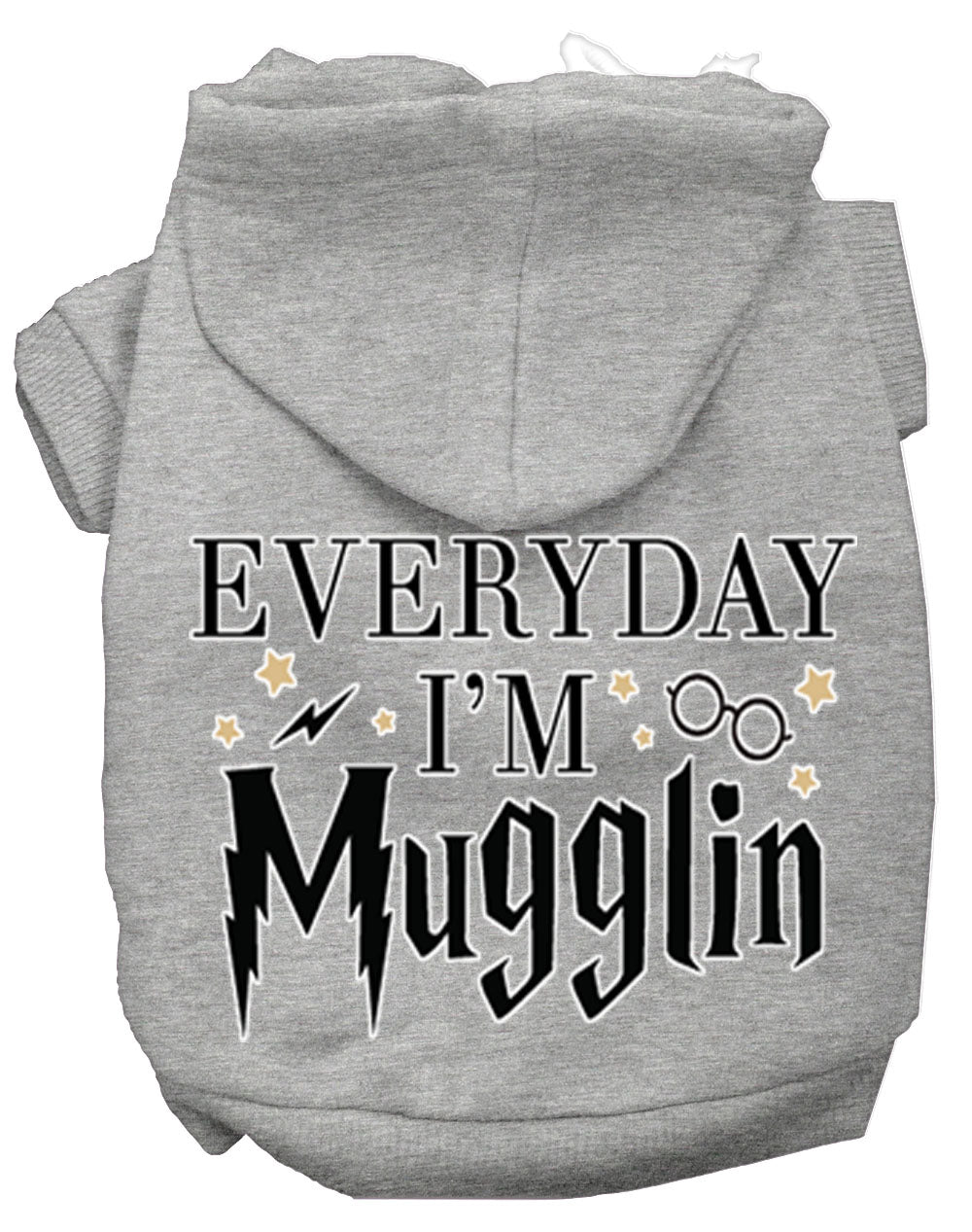 Everyday I'm Mugglin Screen Print Dog Hoodie