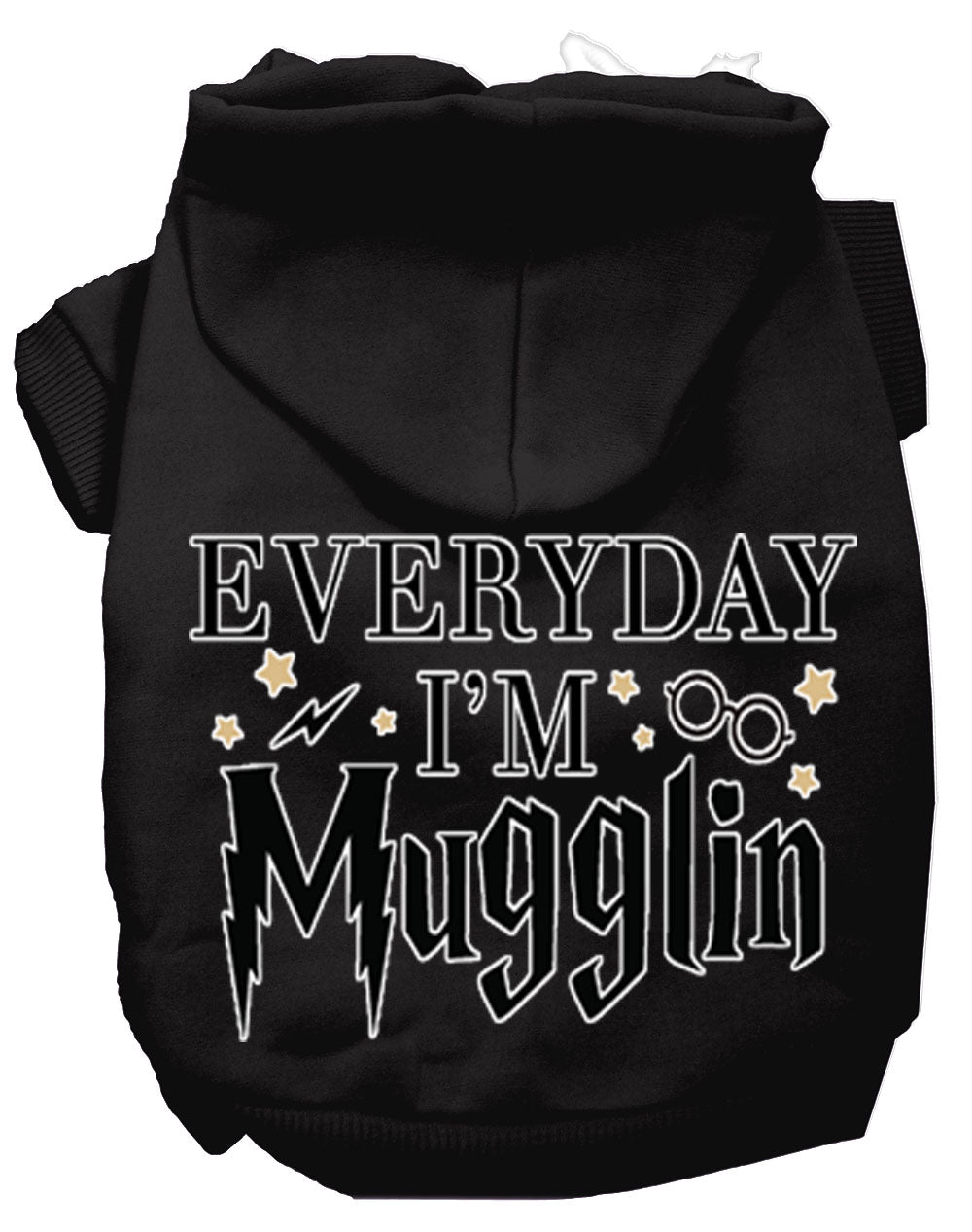 Everyday I'm Mugglin Screen Print Dog Hoodie
