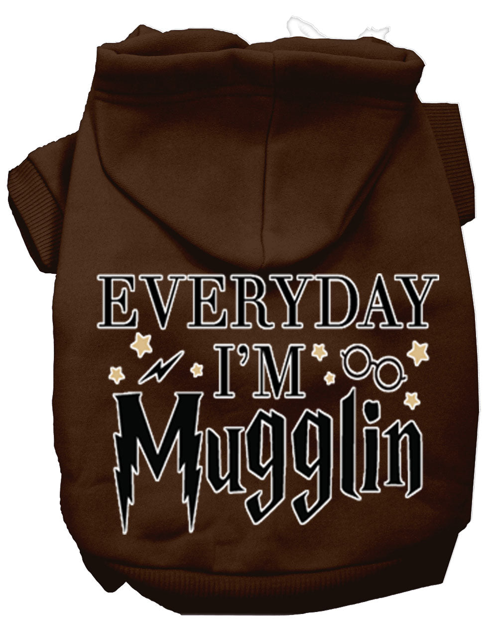 Everyday I'm Mugglin Screen Print Dog Hoodie