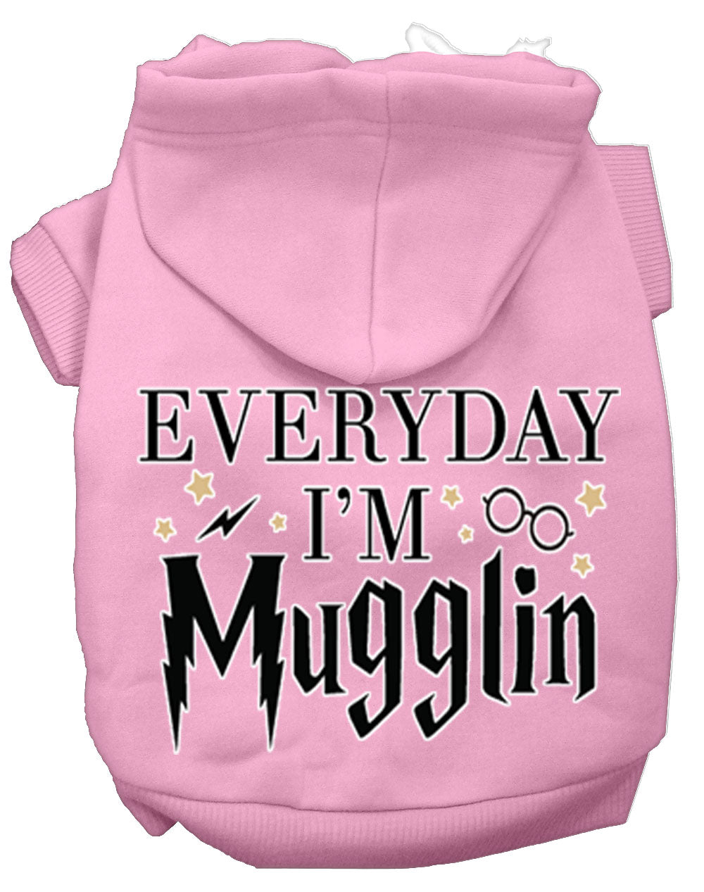 Everyday I'm Mugglin Screen Print Dog Hoodie