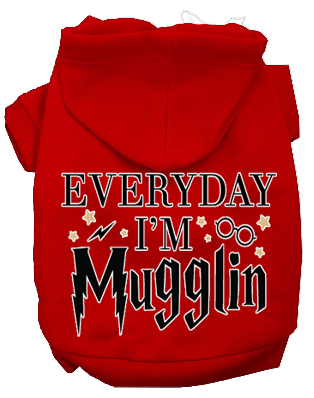 Everyday I'm Mugglin Screen Print Dog Hoodie