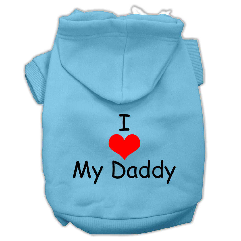 I Love My Daddy Screen Print Pet Hoodies
