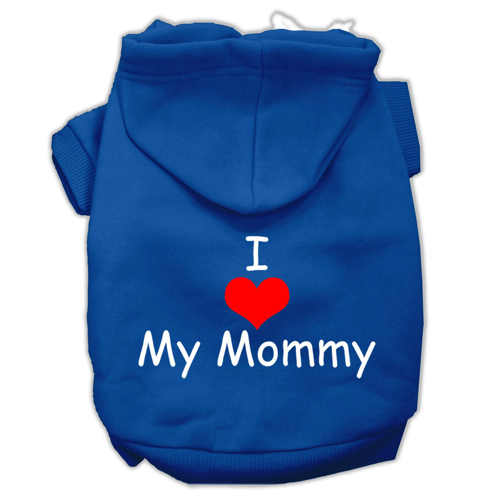 I Love My Mommy Screen Print Pet Hoodies