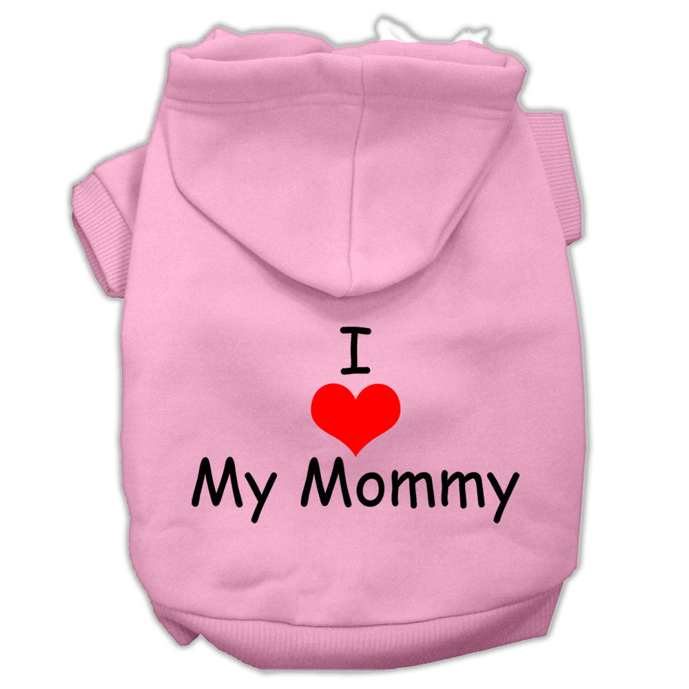 I Love My Mommy Screen Print Pet Hoodies