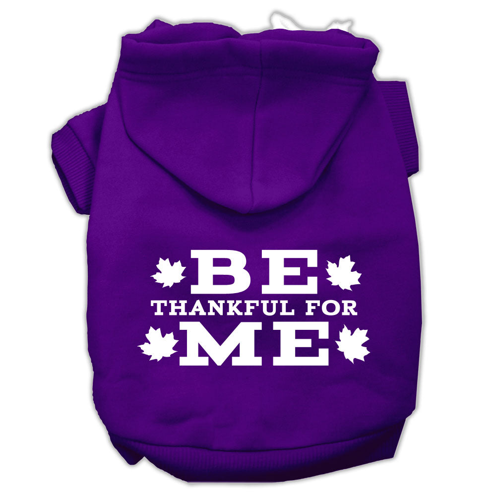 Be Thankful for Me Screen Print Pet Hoodies