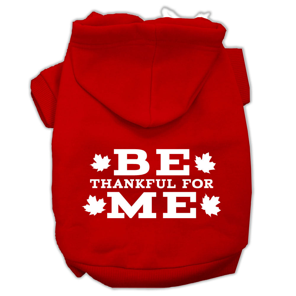 Be Thankful for Me Screen Print Pet Hoodies